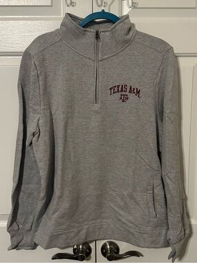 Texas A&M Women's Gray Quarter-Zip Pullover Hoodie